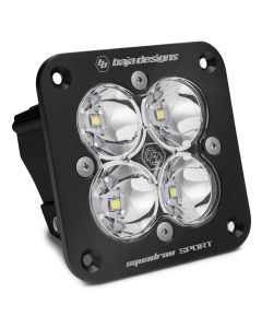 Baja Designs Auxiliary LED Light Pod Each Black Flush Mount Squadron Sport Series Spot Pattern Clear Lens Universal 551001