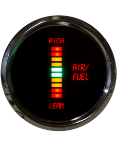 Intellitronix LED Digital Bargraph Air/Fuel Ratio Gauge - Black Faceplate With Chrome Bezel