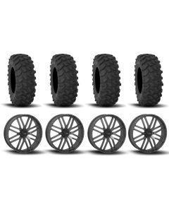 System 3 ST-3 Simulated Beadlock Gun Metal Grey 24" Wheels And XTR370 Tires [40x10R-24]