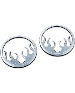 Kuryakyn Speaker Grills Flame Chrome