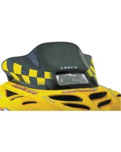 Powermadd Cobra Windshield Ski-Doo "S" Chassis Black W/Yellow Checks 13120