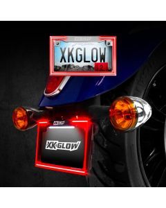 XK Glow LED License Plate Frame Chrome - XK034018-W