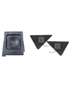 SSV Works Behind Seat SSV Subwoofer Box With Front 8" Speaker Pods For Polaris Slingshot 15-21