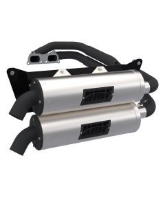HMF Muffler Polaris RZR XP/4 1000 24-25 Stainless Titan-QS Dual Full System Exhaust Blackout End Cap