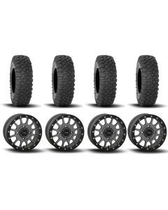 System 3 SB-5 Beadlock Gun Metal Grey 15" Wheels And XC450 Tires [32x10R-15]