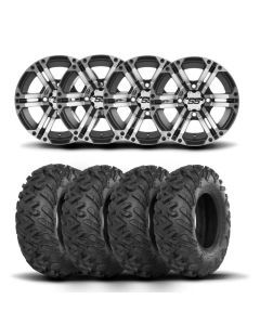 ITP SS212 12" Machined Black Wheels And Terracross R/T XD Tires [25x8-12]