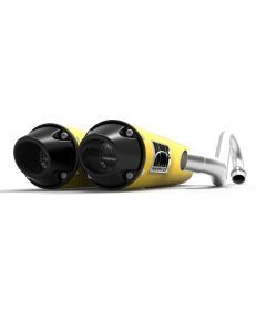 HMF Muffler Can-Am Renegade 500/850 12-22 Can-Am Yellow Performance Dual Full System Exhaust Black Euro End Cap