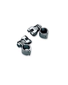 Kuryakyn Chrome Peg Mounts 1-1/4” Magnum Clamps Frame Engine Guard Harley Honda