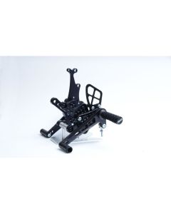 R&G Racing Black Adjustable Rearsets For 2016-2019 Kawasaki Ninja ZX10R ZX1000