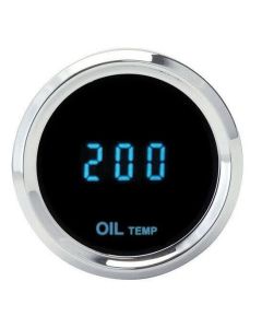 Dakota Digital Solarix Series Round Oil Temperature Gauge Blue Display SLX-07-3