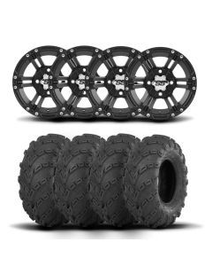 ITP SS212 12" Matte Black Wheels And Mud Lite Tires [25x8-12]