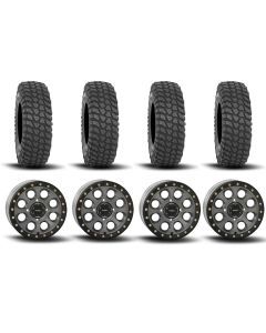 System 3 SB-7 Beadlock Titanium 18" Wheels And XCR350 Tires [36x10R-18]