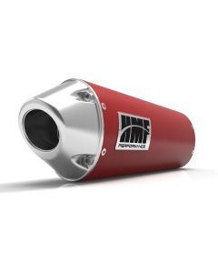 HMF Muffler Yamaha YFZ 450R-X 09-25 Candy Red Performance Slip On Exhaust Euro End Cap Side Mount