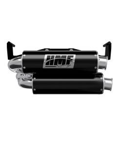 HMF Muffler Dual Slip-On Performance Exhaust Black Turn Down Brushed End Cap For Can-Am Outlander 1000/850 2025-2026 14655636171