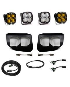 Baja Designs Fog Pocket Light Kit Squadron Pro Series SAE Pattern Baja Amber Lens Upfitter Wiring 447737UP