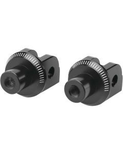 Puig Adventure Footpeg Adaptors Black Front - 6453N