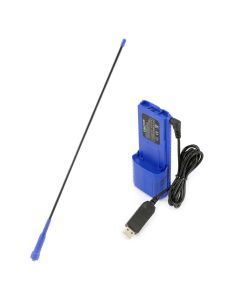 Rugged Radios GO FURTHER BUNDLE - for V3 and RH5R Handheld Radios - Long Range Antenna , XL Battery , and USB Charging Cable GOFURTHER-BUNDLE