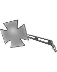 Emgo - 20-34864A - Maltese Cross Mirror, 10mm Split Stem L.H.