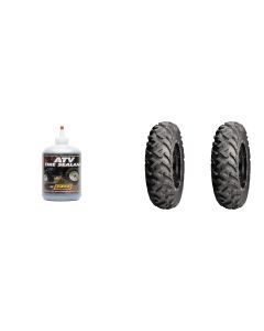 Set of 2 Terracross R/T XD Radial Rear Tires 25x10R-12 6-ply with Sealant