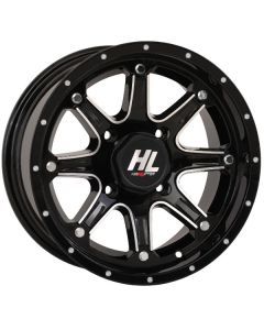 High Lifter 14x7 4/137 4+3 Gloss Black Machined Wheel 14HL04-1137