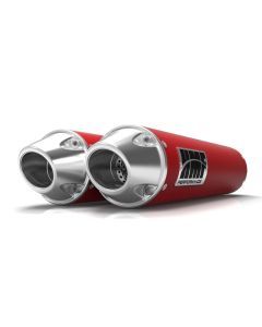 HMF Muffler Can-Am Renegade 1000 12-25 Red Performance Dual Slip On Exhaust Euro End Cap