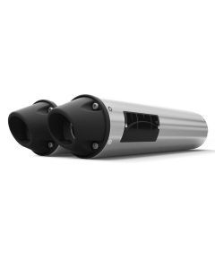HMF Muffler Polaris RZR XP/4 Turbo/S 16-21 Brushed Performance Dual Slip On Exhaust