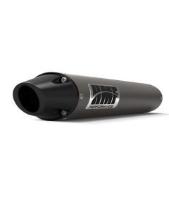 HMF Muffler Polaris Outlaw 450/525: SRA 08-10 Gun Metal Performance Slip On Exhaust Black Euro End Cap