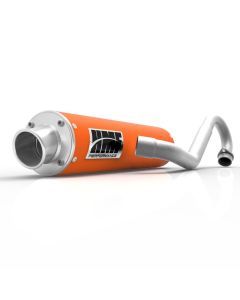 HMF Muffler Kawasaki KFX 400 03-14 Orange Performance Full System Exhaust Turn Down End Cap