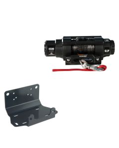 Viper 4500lbs V3 Winch Black Rope With Mount For Yamaha Grizzly 700 2016-2020