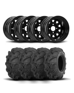 ITP Delta Steel 12" Wheels And Mega Mayhem Tires [28x11-12]