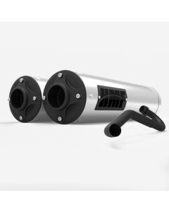 HMF Muffler Can-Am Maverick Turbo 15-17 Stainless Titan-XL Dual 3/4 Exhaust Blackout End Cap