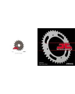 Front & Rear Steel Sprocket Kit for ATV/UTV KAWASAKI KXF250A Tecate 4 1987-1988