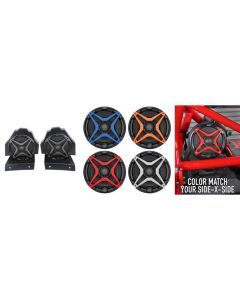 SSV Works Rear Seat 6.5" Speaker Pods With Red Grilles For Polaris Slingshot 15-21