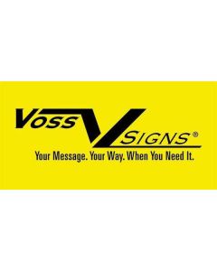 Voss Signs 439 SNO YR Yellow Plastic Reflective Sign12" - Snowmobiles Only