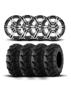ITP SS212 12" Machined Black Wheels And Mud Lite II Tires [23x8-12]