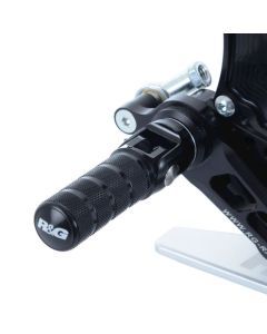 R&G Racing Black Adjustable Rearsets Folding Foot Peg Set FF0001BK