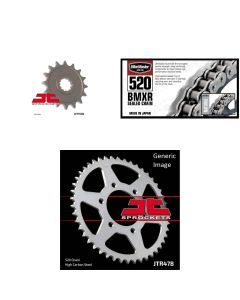 520 BMXR Chain Nat,Front & Rear Sprocket Kit KAW ZX600 Ninja ZX-6R 2007-2012