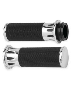Harley FLHRC Road King Classic 2007Deep Cut Fusion Grips Chrome by Arlen Ness