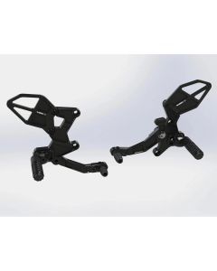 Vortex Racing Adjustable Rear Set Black - RS433K