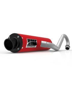 HMF Muffler Can-Am Outlander MAX 13-24 Red Performance Full System Exhaust Black Turn Down End Cap