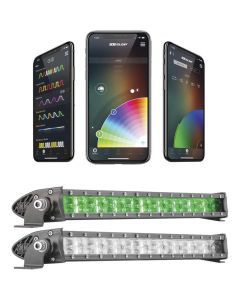 XK Glow App Controlled RGBW LED Light Bar Black 20" - XK-BAR-20