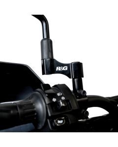 R&G Racing Black Mirror Widener Arms For 2013-2018 Aprilia Caponord 1200