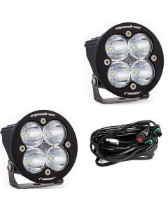 Baja Designs Auxiliary LED Light Pod Pair Squadron-R Racer Series Spot Pattern Clear Lens Universal 737801