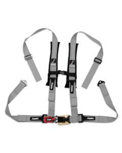 DragonFire Racing Harness Restraint - Grey - H Style - 4-Point - 2" Buckle - 14-0028