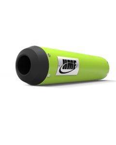 HMF Muffler Pol/Can-Am Out/Sprtsmn/Rng(70-110) 07-25 Venom Green Performance Slip On Exhaust Mini Blackout End Cap