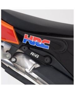 R&G Racing Black Footrest Delete Blanking Plates For 2007-2024 Honda CBR600RR