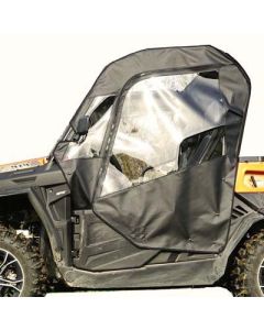 Falcon Ridge Black Canvas Soft Roll-Away Doors With Zipper For CFMOTO UForce 2014-2022