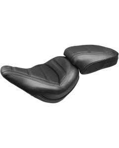 Mustang Standard Touring Passenger Seat With Backrest Black For Harley-Davidson Softail Slim 2018-2021 75062