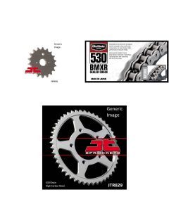 530 BMXR Chain Natural,Front & Rear Sprocket Kit GSX750F Katana 1998-2006 For Su