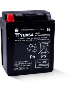 Yuasa Maintenance Free YTX14AH 12 Volt Battery YUAM72H4A